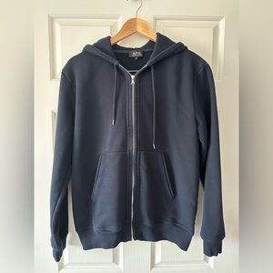 APC Men’s Long Sleeve Zip-Up Hoodie - in size small